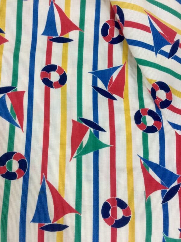 1930's nautical themed novelty print cotton playsuit